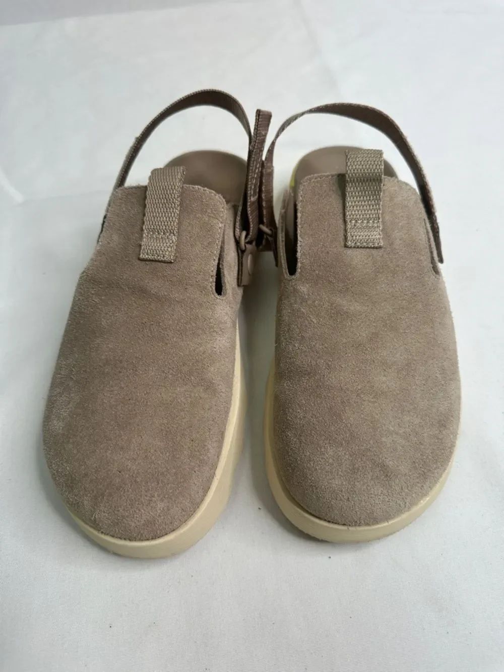 Sorel Taupe Suede Slingback Clogs